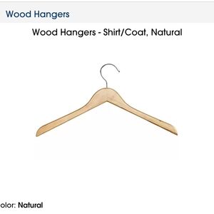 NWOT Natural Wooden Hangers  8 for $19
